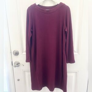 NWT J. Jill Wearever Collection Bordeaux Dress MP
